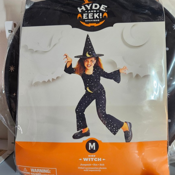 Hyde and Eek Boutique Witch Costume Jumpsuit Hat‎ Belt Halloween Medium - Picture 1 of 4